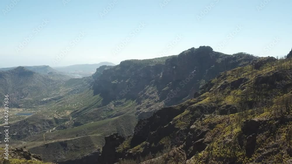 DLOG flat Aerial Drone Gran Canaria Mountains wilderness nature DLOG flat Aerial Drone Gran Canaria Mountains wilderness nature
