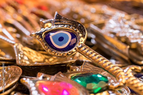 Evil eye bead in middle eastern culture. © Hatice