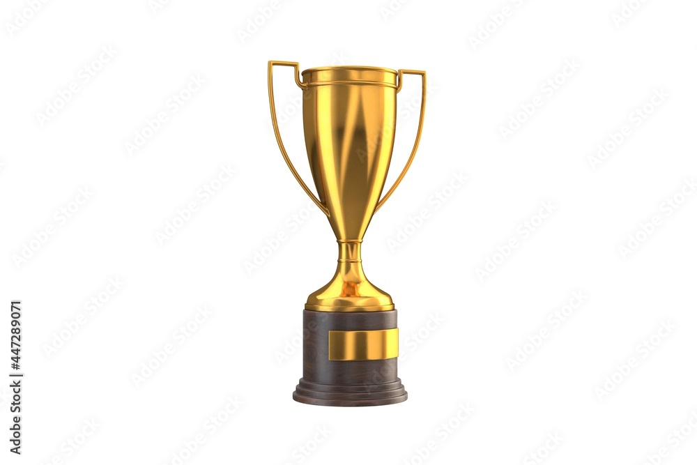 3D render of Gold Trophy Cup isolated on white 3D render of Gold Trophy Cup isolated on white