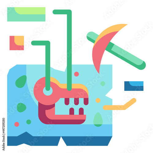 archaeology flat icon