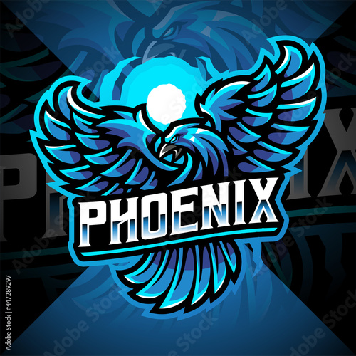 Phoenix esport mascot logo design