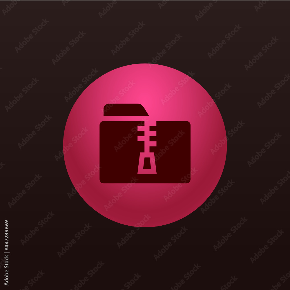 Fototapeta premium Zip Folder - Sticker