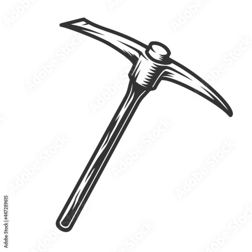 Pickaxe tool vintage template