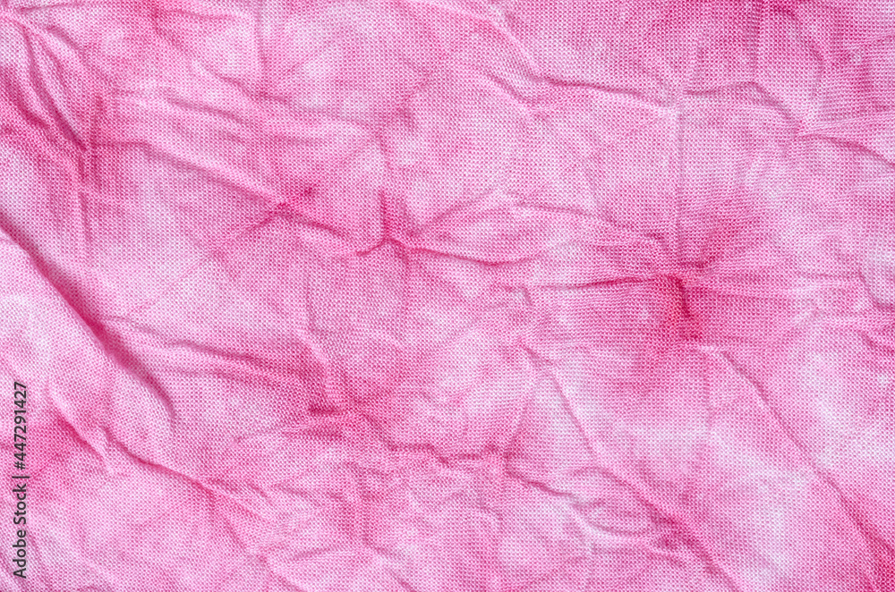 Fototapeta premium Pink batik cloth texture background .