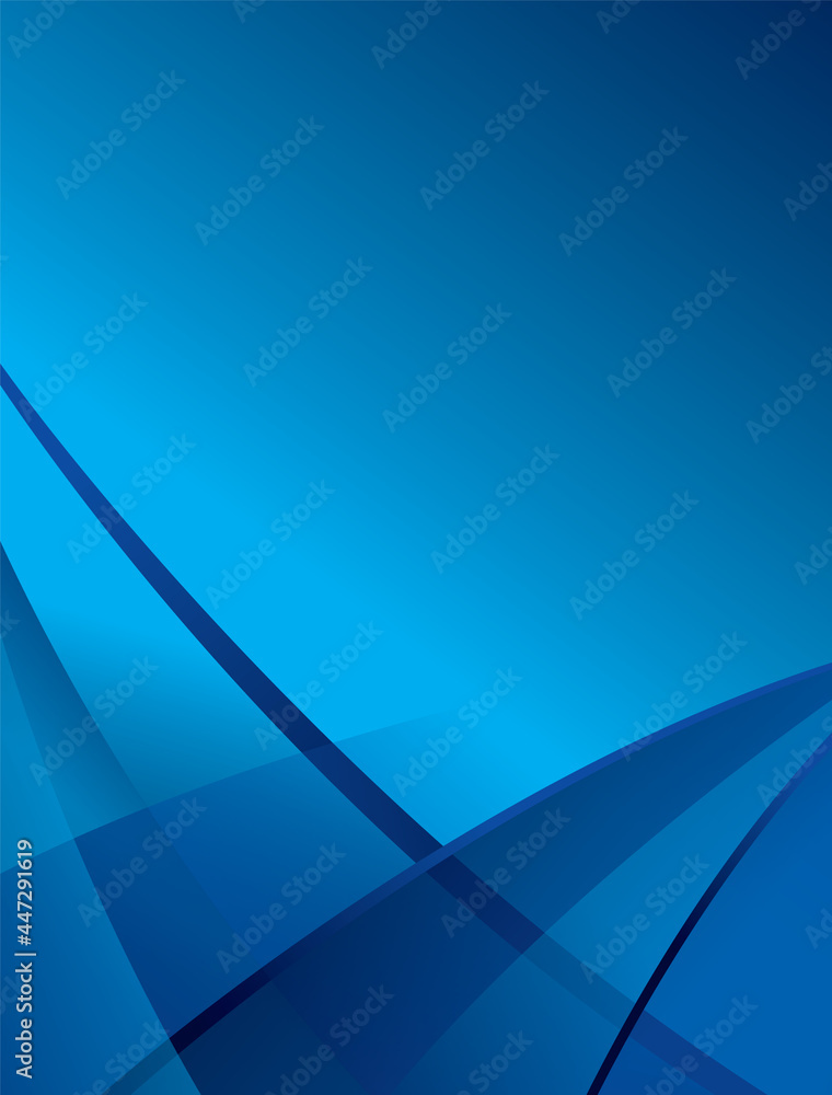 Abstract Blue Background With Curve Lines Vector