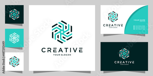 Letter p creative logo icon design template
