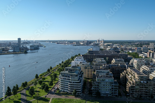 Canvas Print Spectacular view over the Skyline of Amsterdam, Netherlands, Europe