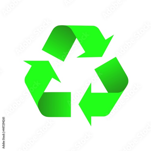 recycle symbol on white background