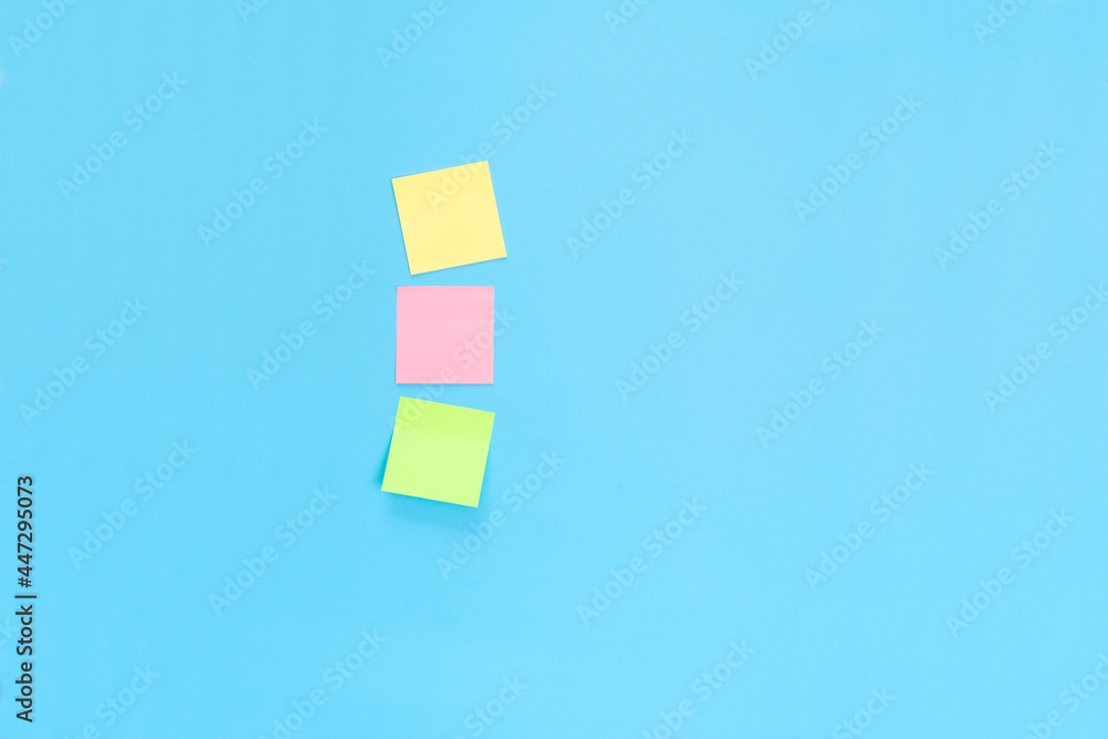 Colored sticky notes on the table Colored sticky notes on the table