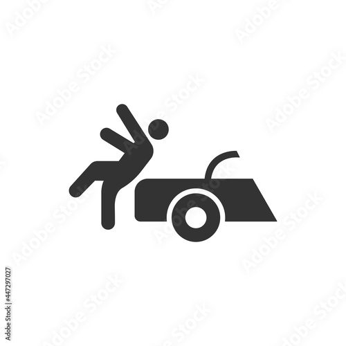 Car crush icon isolated on white background. Body crush symbol modern, simple, vector, icon for website design, mobile app, ui. Vector Illustration