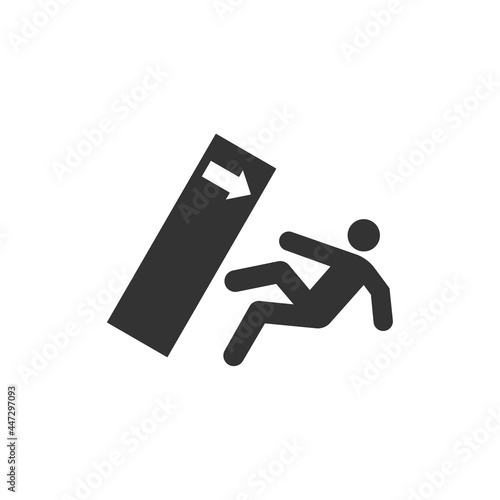 Body crush icon isolated on white background. Warning symbol modern, simple, vector, icon for website design, mobile app, ui. Vector Illustration