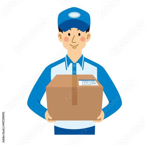 荷物を運ぶ運送業者