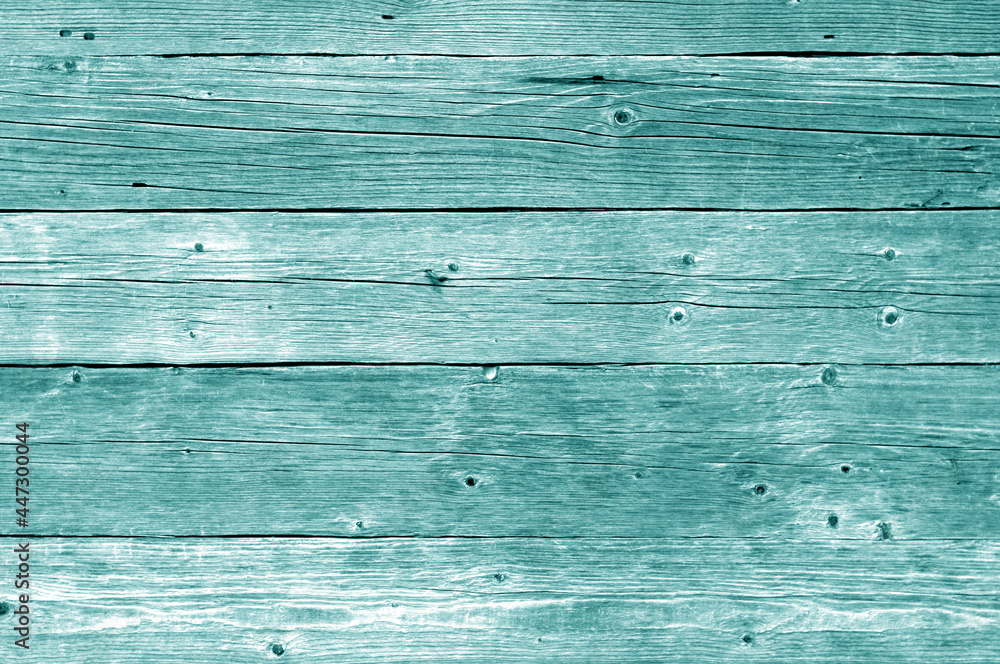 Part of wooden house wall in cyan tone. Part of wooden house wall in cyan tone.
