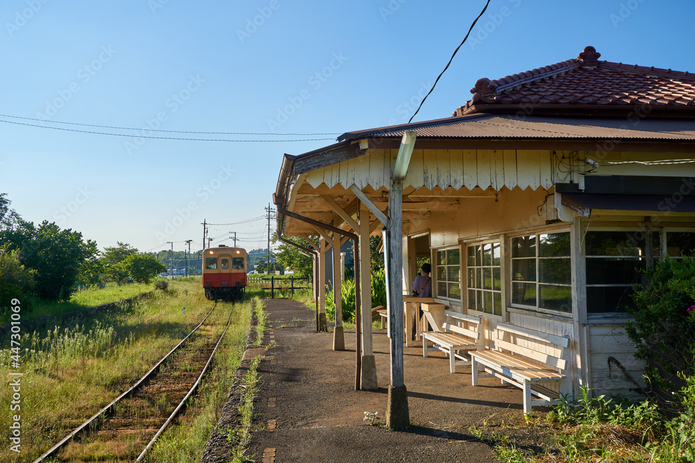 夏の上総鶴舞駅 小湊鉄道 夏の上総鶴舞駅 小湊鉄道