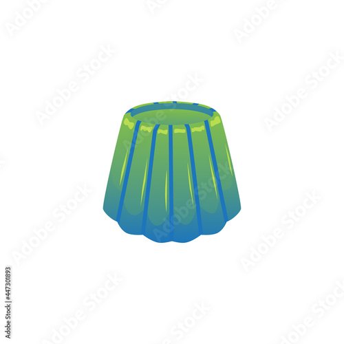 Round jelly gummy candy, classic sweet mint dessert for kids