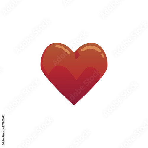 Sweet gummy jelly, marmalade or caramel candy in shape heart.