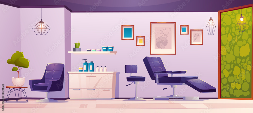 Tattoo studio or beauty salon interior, empty room Tattoo studio or beauty salon interior, empty room