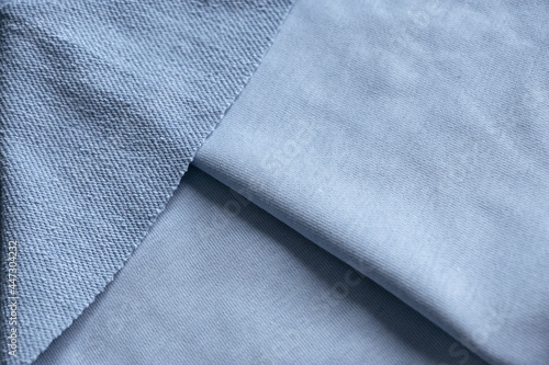 Blue warm fabric texture material sweater hoodie loop