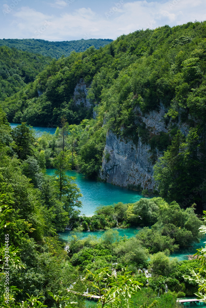 Beautiful splashes of water on waterfalls in Croatia national park Plitvice lakes Beautiful splashes of water on waterfalls in Croatia national park Plitvice lakes