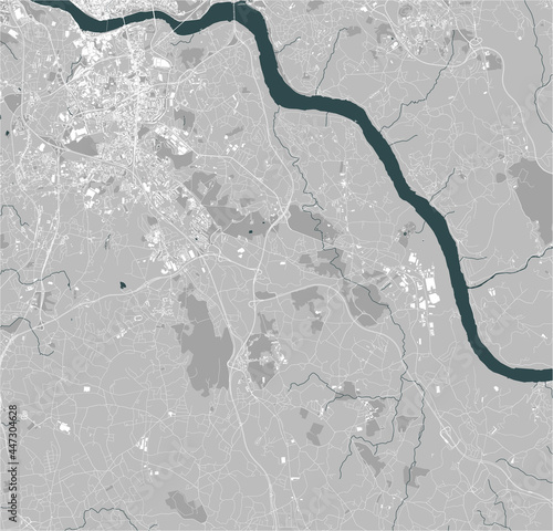 map of the city of Vila Nova de Gaia, Portugal
