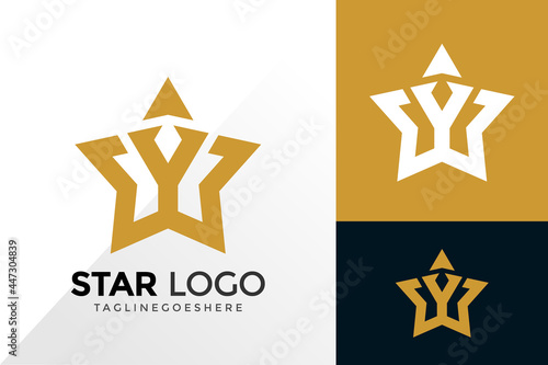 Letter WY or YW Star Logo Design, Brand Identity Logos Designs Vector Illustration Template