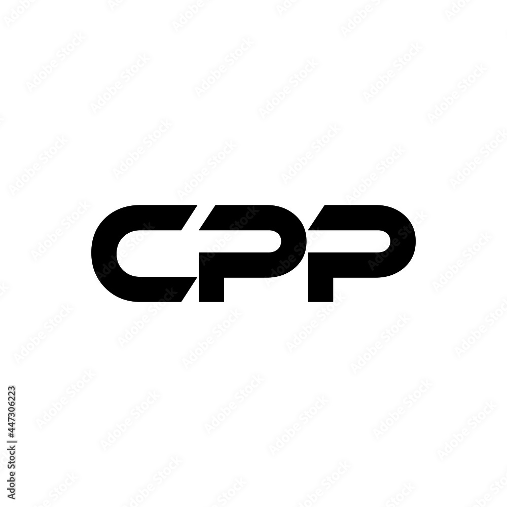 CPP letter logo design with white background in illustrator, vector