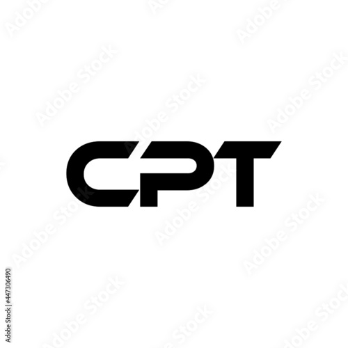 CPT letter logo design with white background in illustrator, vector logo modern alphabet font overlap style. calligraphy designs for logo, Poster, Invitation, ETC.