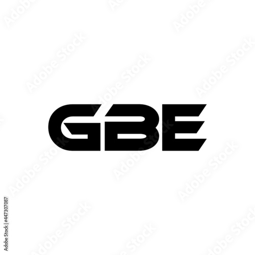 GBE letter logo design with white background in illustrator, vector logo modern alphabet font overlap style. calligraphy designs for logo, Poster, Invitation, etc.