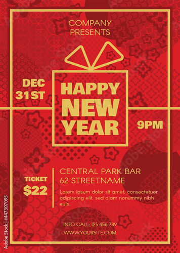 Asian happy new year 2022 invitation banner vector