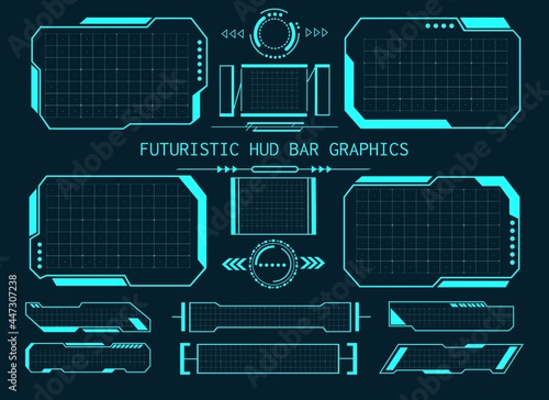 Futuristic hud bar graphics