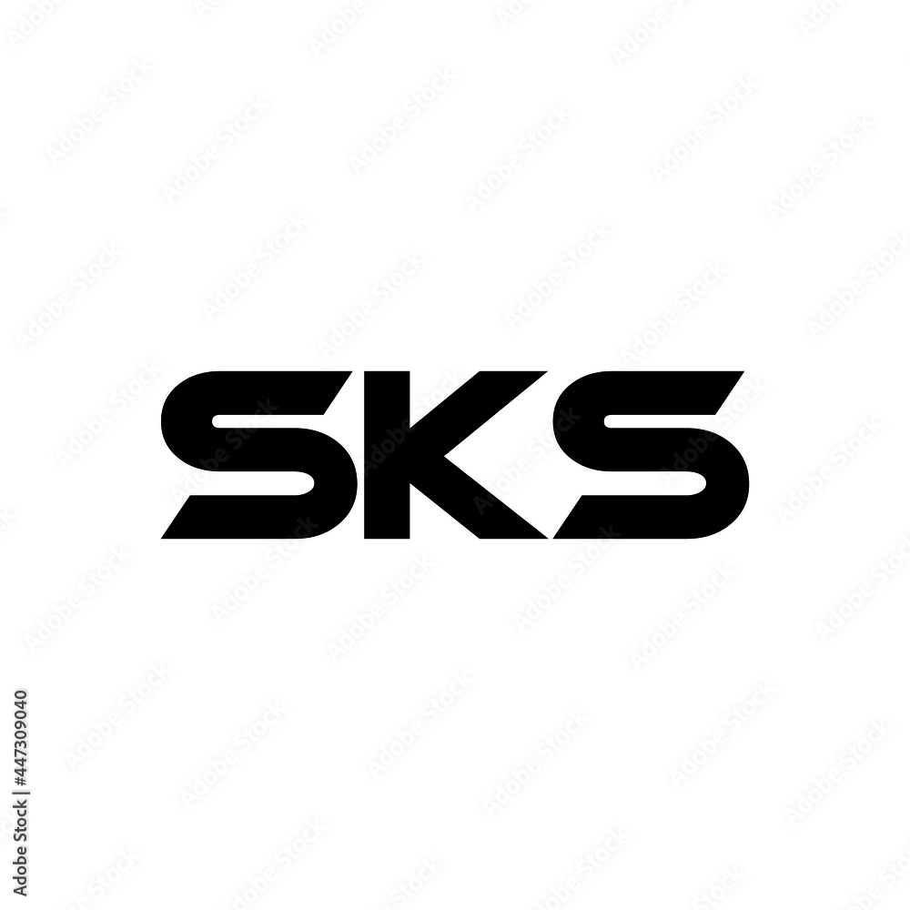 SKS letter logo design with white background in illustrator, vector logo modern alphabet font overlap style. calligraphy designs for logo, Poster, Invitation, etc.