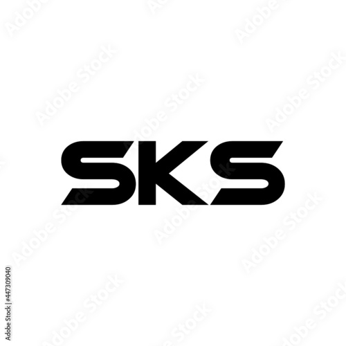 SKS letter logo design with white background in illustrator, vector logo modern alphabet font overlap style. calligraphy designs for logo, Poster, Invitation, etc. © Aftab