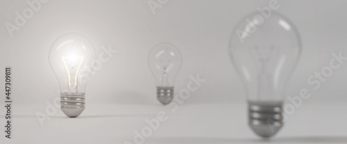 light bulb on a white background.