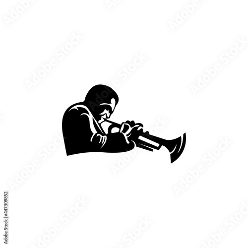 trumpet blow vector