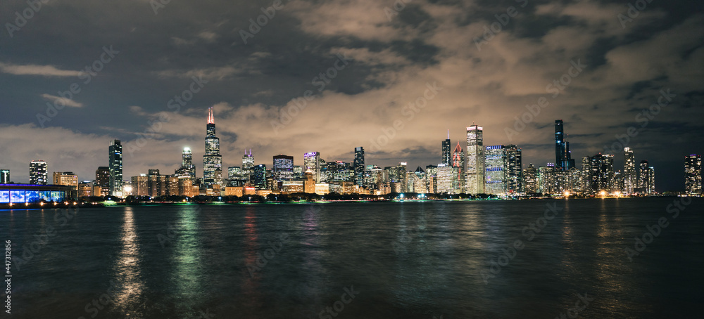 Skyline Shot Of Chicago Downtown 