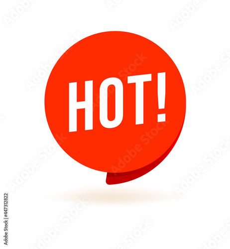Hot offer, product, quality or service round sticker tag
