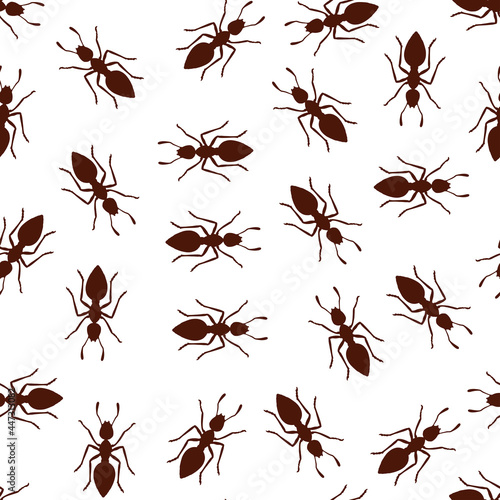 Ant pattern seamless  background, vector illustration for printing clothes, paper, fabric. © Sanvel