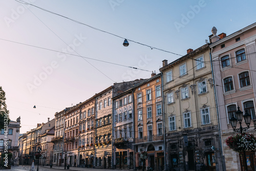 Lviv, Ukraine, 13 August, 2018 beautiful street in the morning w