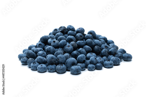 Group of fresh blueberry isolated on a white background.