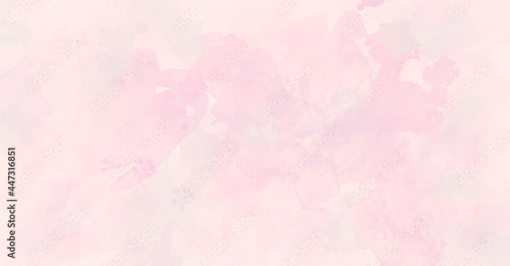 Digital abstract drawing in delicate pastel pink colors of artistic painting is drawn with a brush.