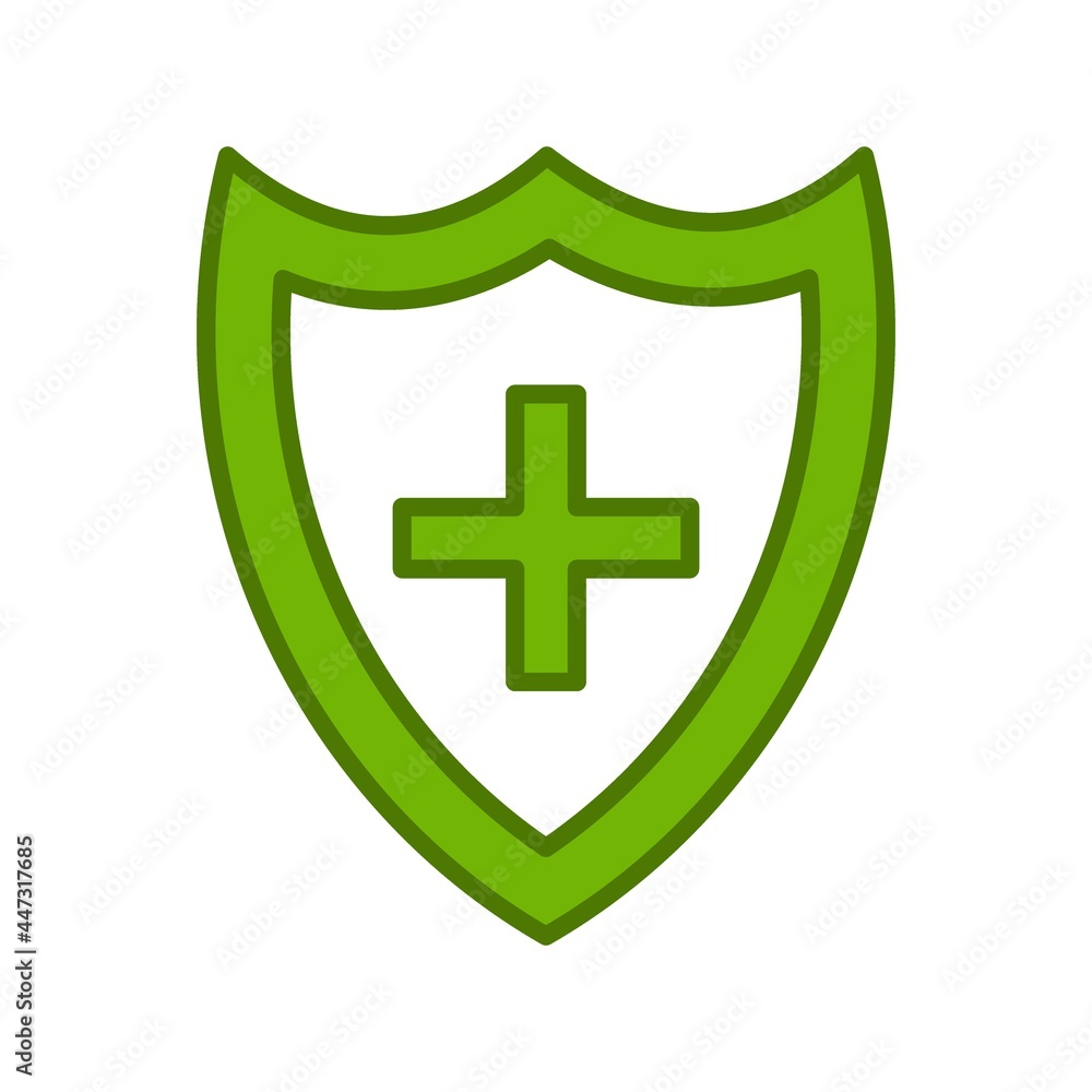 Medical Shield Linear Vector Icon Design Medical Shield Linear Vector Icon Design