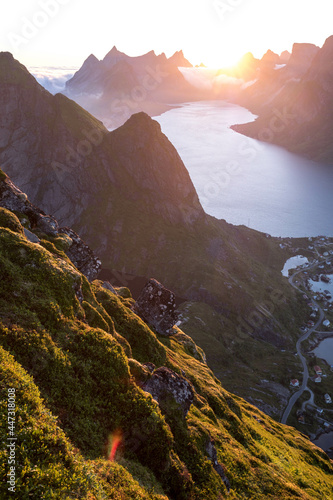 Sunset on the Lofoten in Norway photo