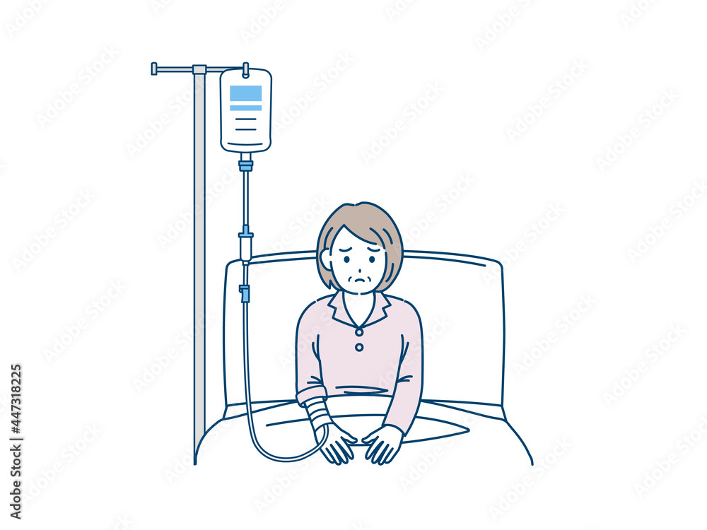 入院する年配の女性 高齢者 病院 点滴 イラスト素材 Vector De Stock Adobe Stock 入院する年配の女性 高齢者 病院 点滴 イラスト素材 Vector De Stock Adobe Stock