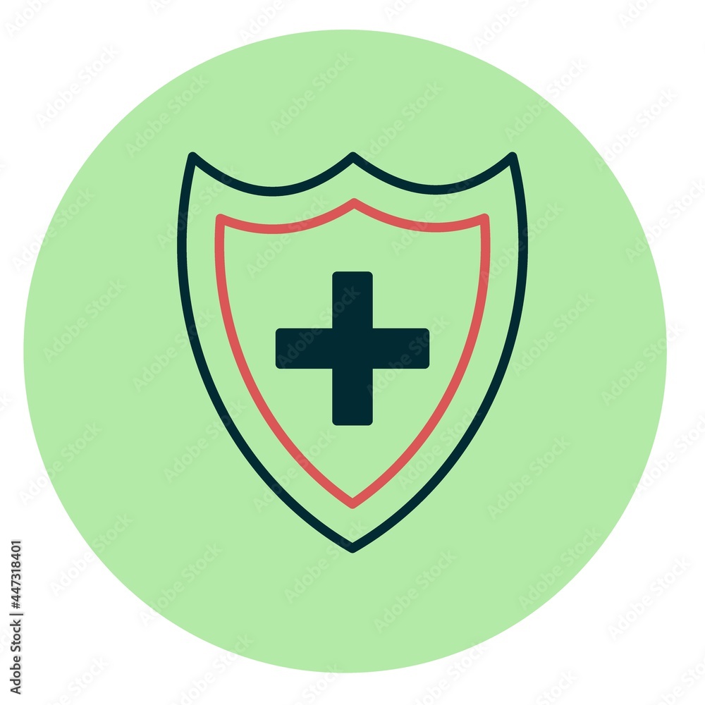 Obraz premium Medical Shield Filled Vector Icon Design
