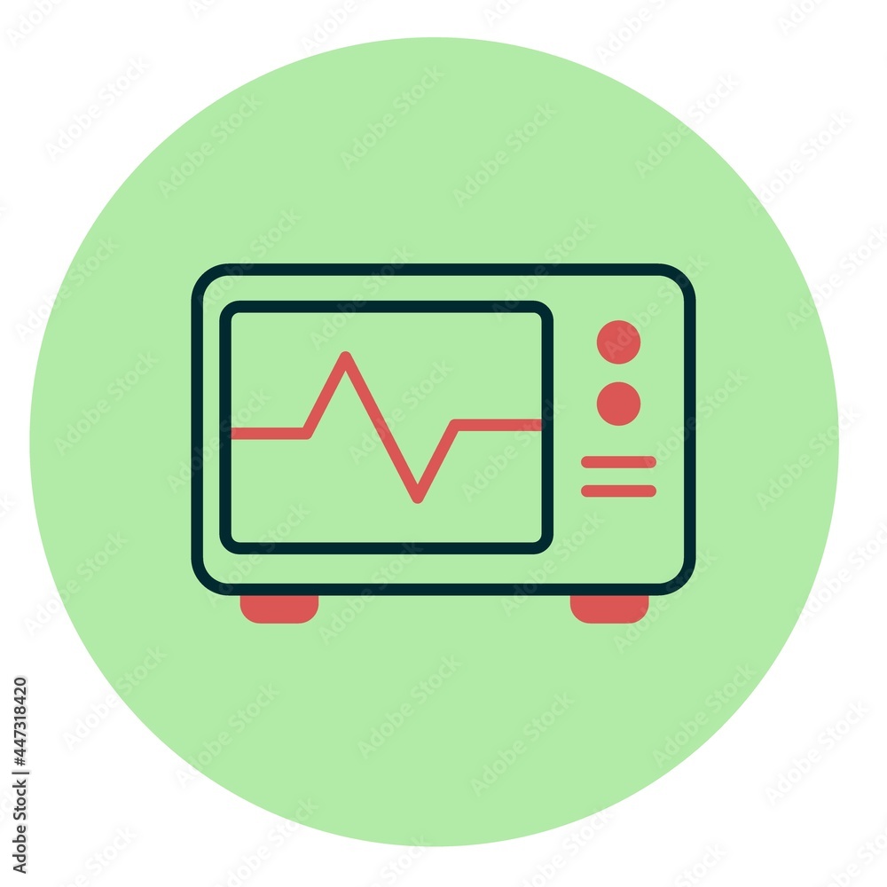 ECG Monitor Filled Vector Icon Design ECG Monitor Filled Vector Icon Design