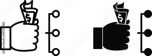 cost structure icon, vector