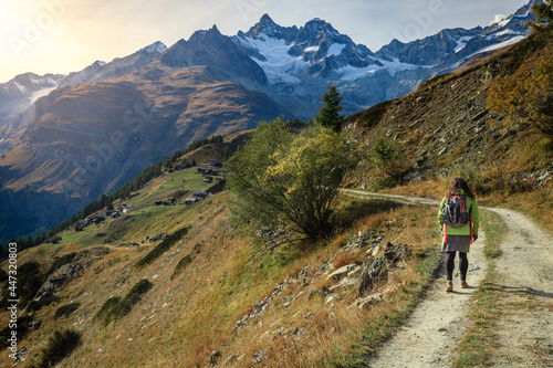 Hiking in Swiss Alps © Alexey Stiop