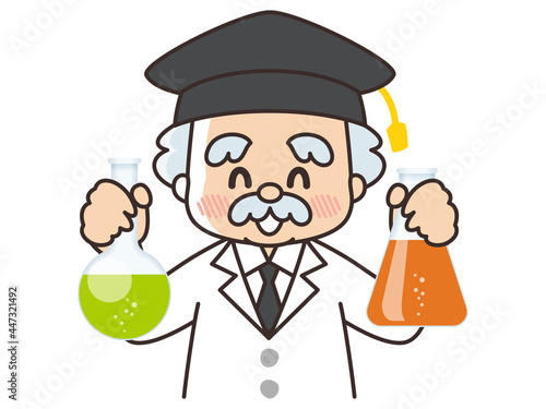 フラスコを持った博士