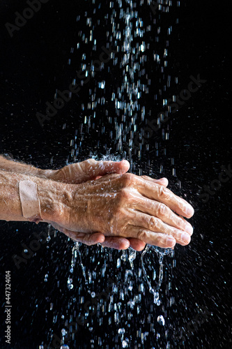 Hands wash clean in shower 7