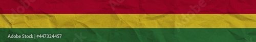 Bolivia Long Horizontal Banner Flag Paper Texture Effect Illustration © MotionCenter